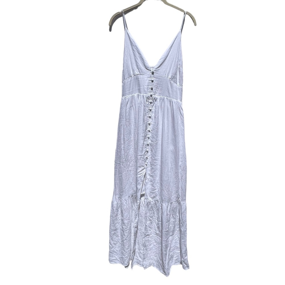 Abercrombie & Fitch Dress Size Medium NEW White Maxi Tiered Smocked Back